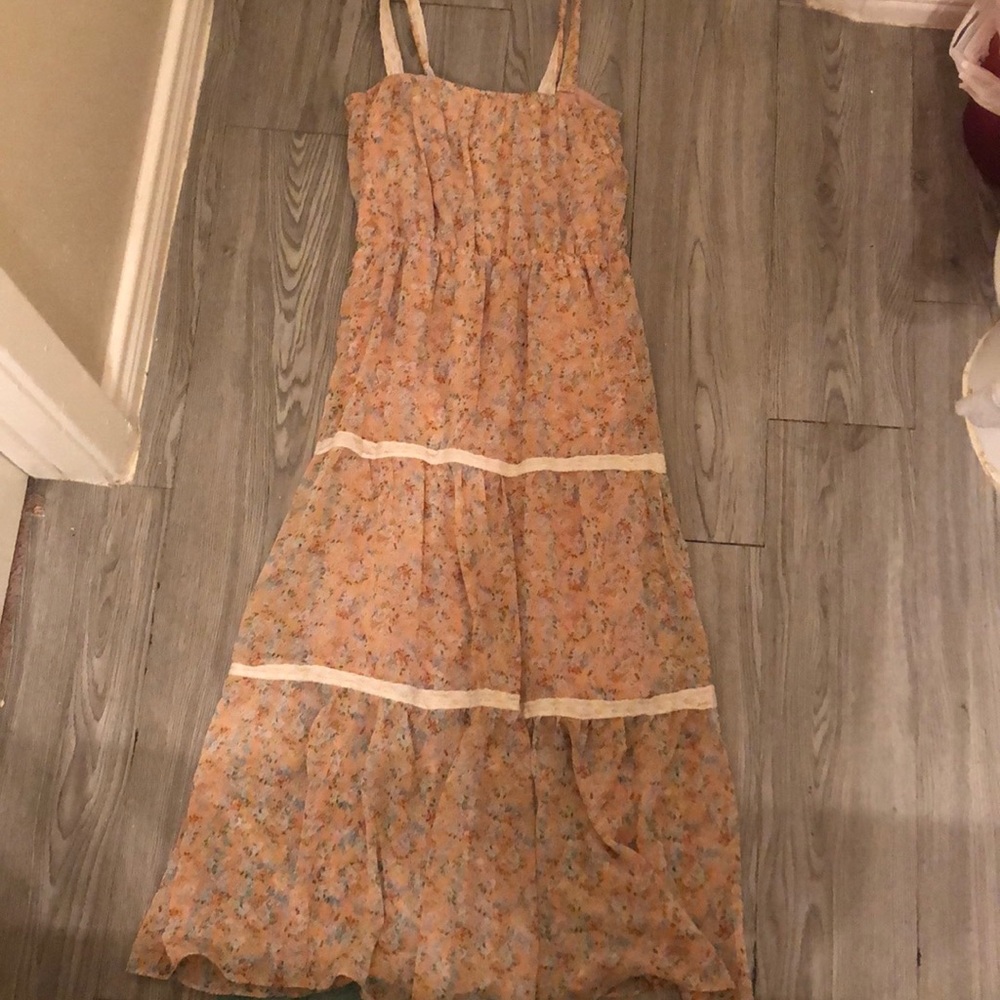 ☀️🍂 kids Tan Orange dress
